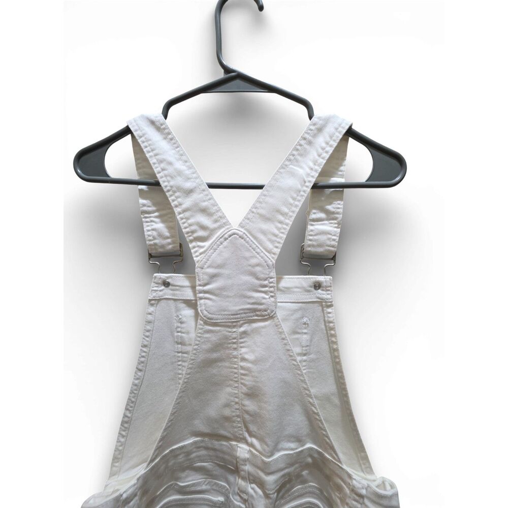 Girls White Denim Shortalls | Overall Shorts | Size 9 | Pre-Owned - Picture 12 of 15